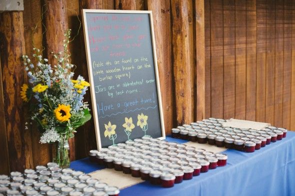 Country Wedding Place Card Display