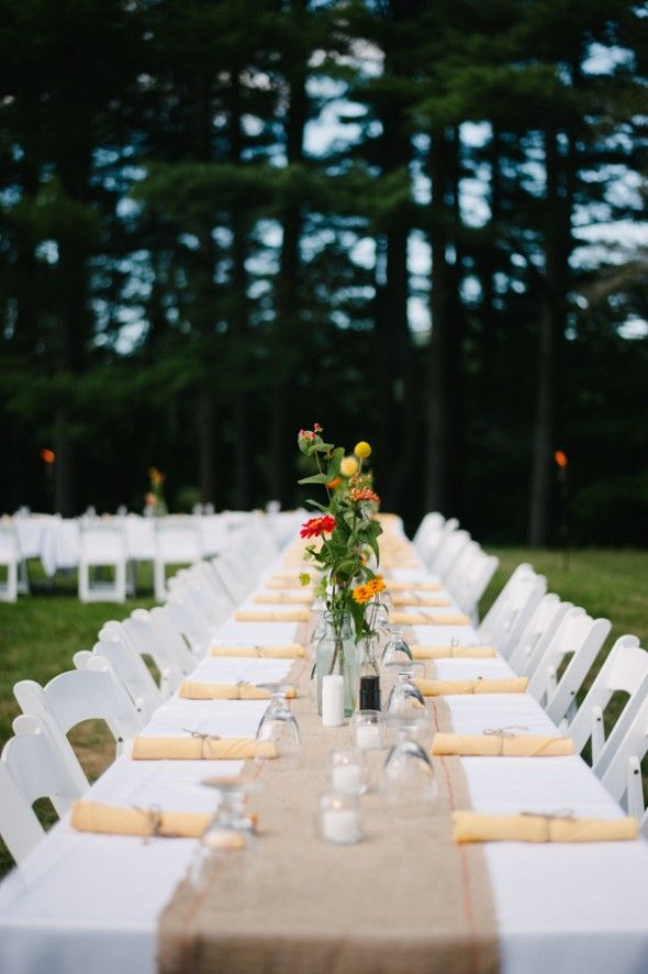 Long wedding tables