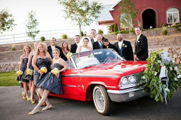 Classic Car At Wedding