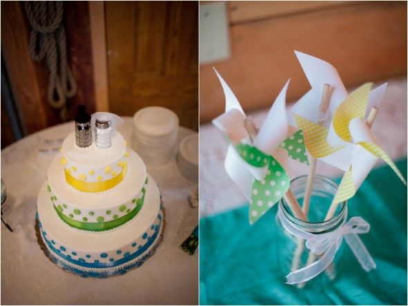 Bright Colored Wedding Cake
