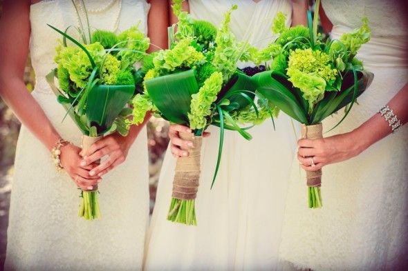 All Green Wedding Bouquet
