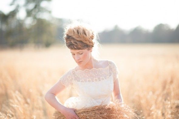Country Wheat Wedding Bride