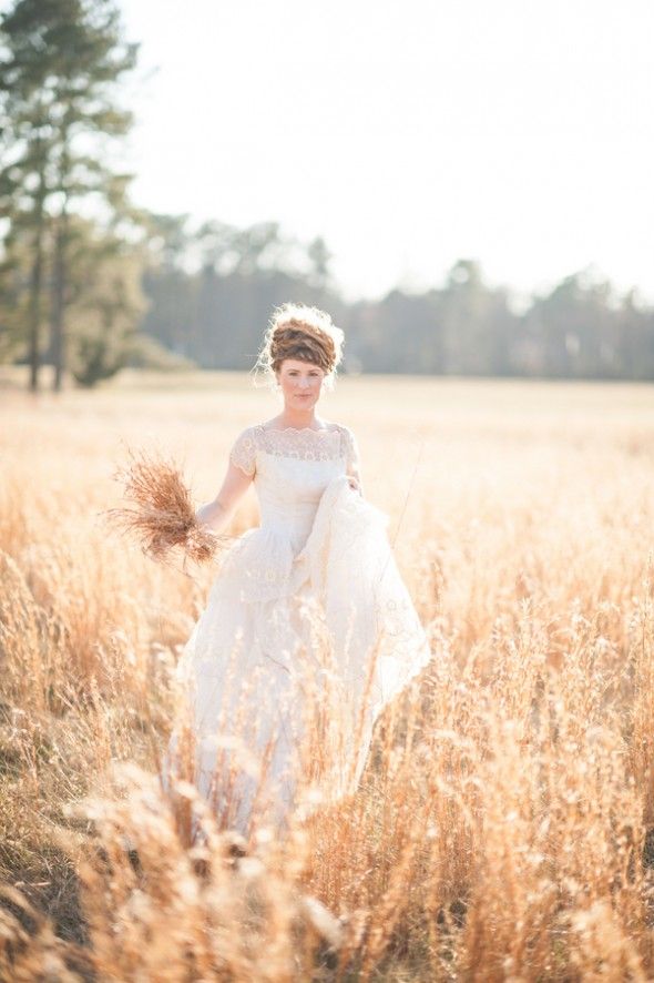Bride In Country Field