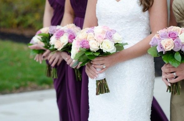 Purple Wedding  Bouquets