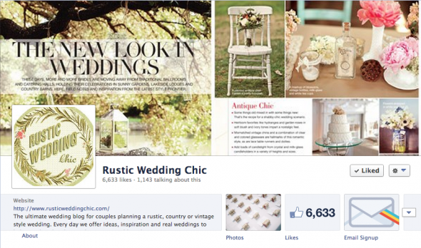 Rustic Wedding Chic Facebook