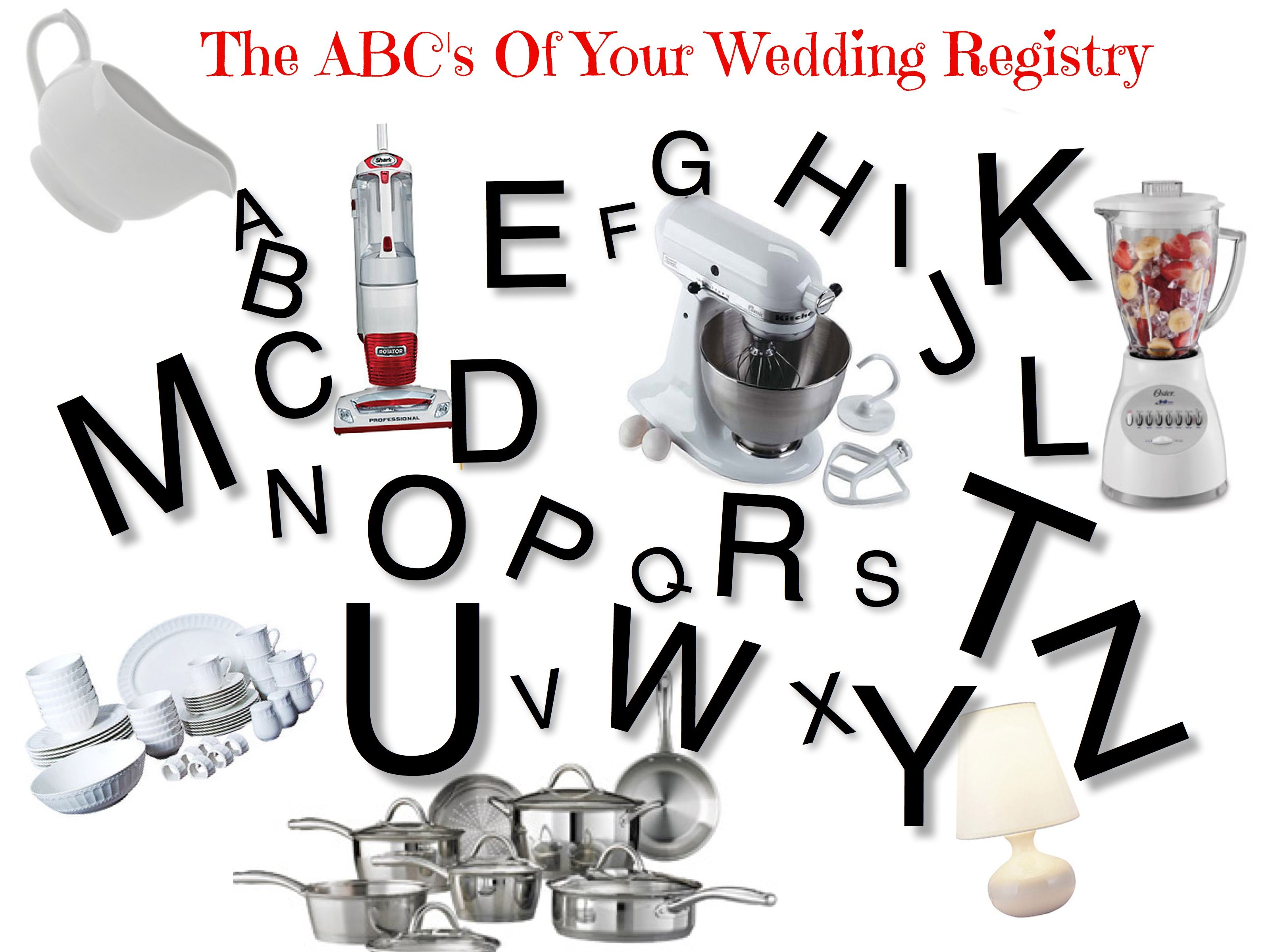 ABC's of wedding registry