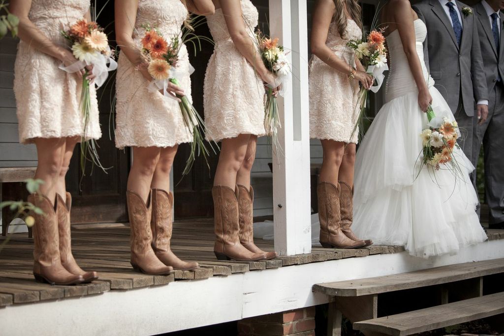 bridesmaid cowgirl boots
