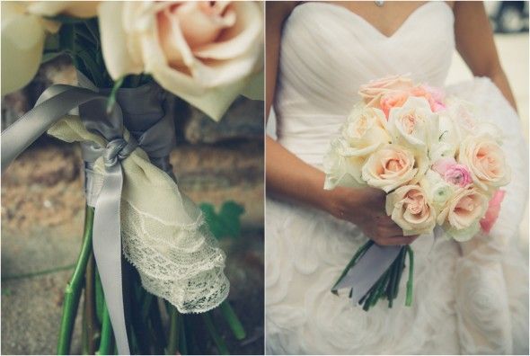 Lace Wrapped Wedding Bouquet