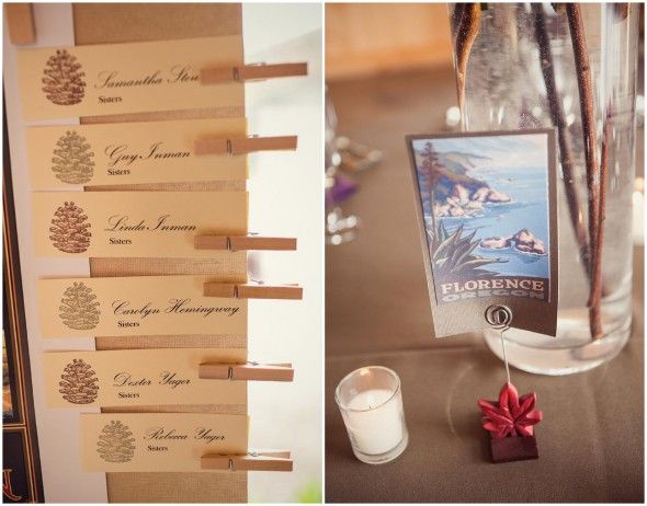 Pine Cone Wedding Place Cards