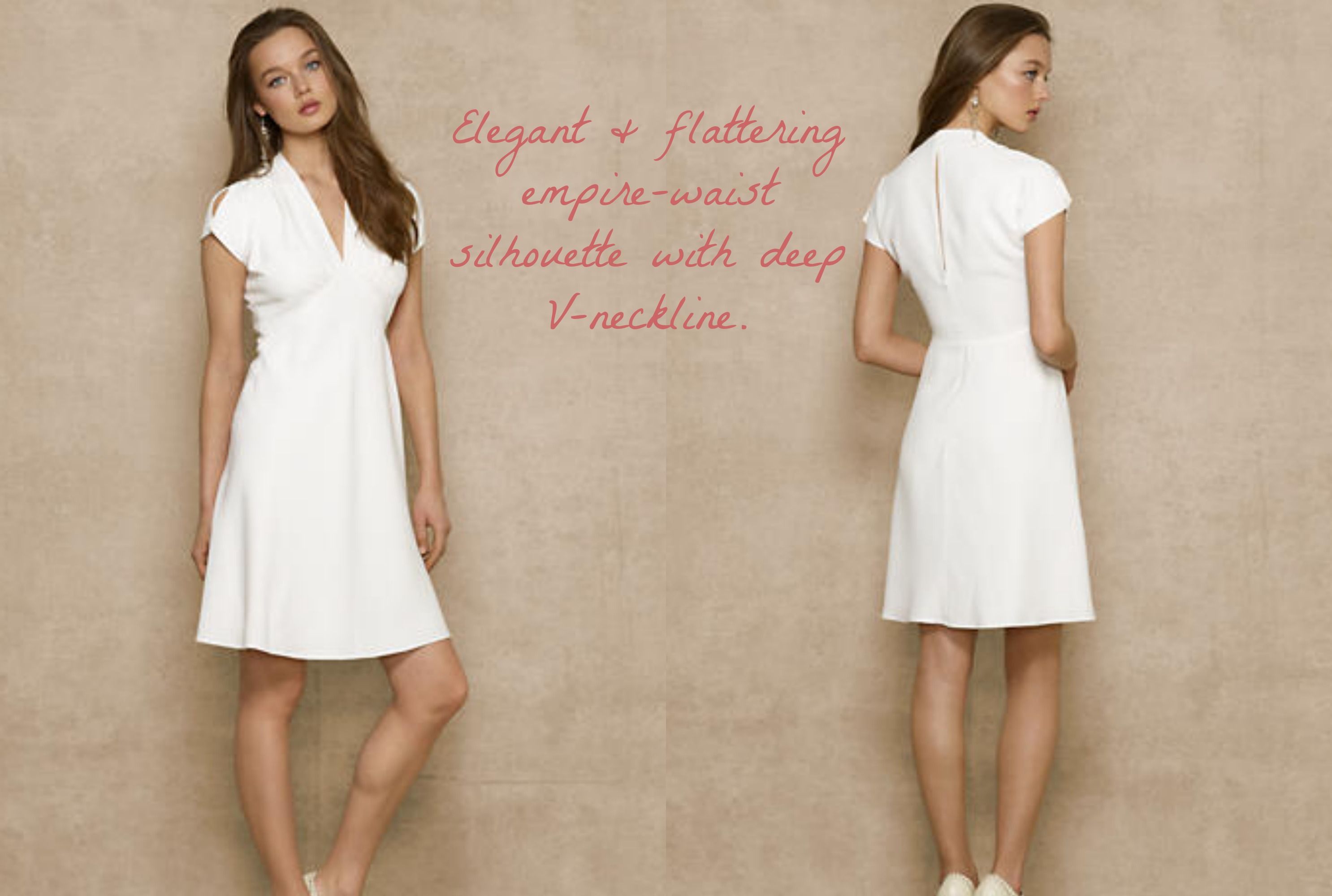 Short White Ralph Lauren Dress For Wedding - Rustic Wedding Chic