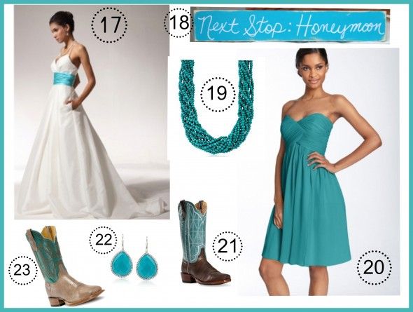 Wedding Dress Styles With Turquoise
