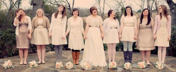 Rustic Vintage Bridesmaids