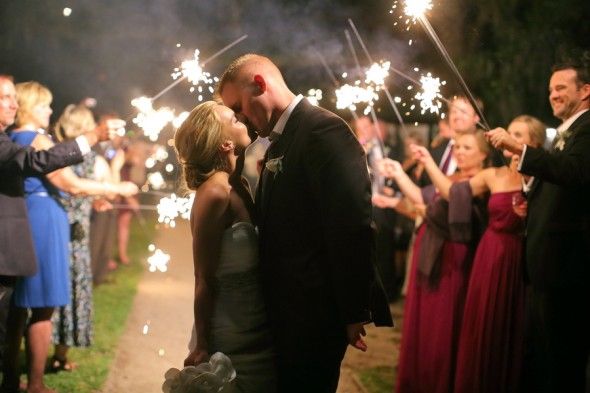 Sparklers At Wedding