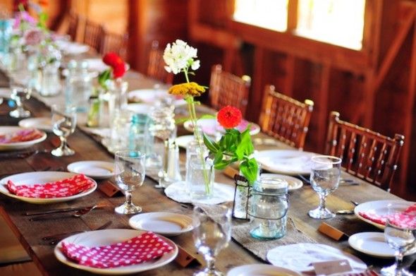 Long Wedding Tables At Wedding