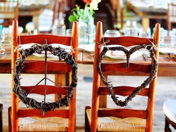 Unique Chair Signs At Wedding
