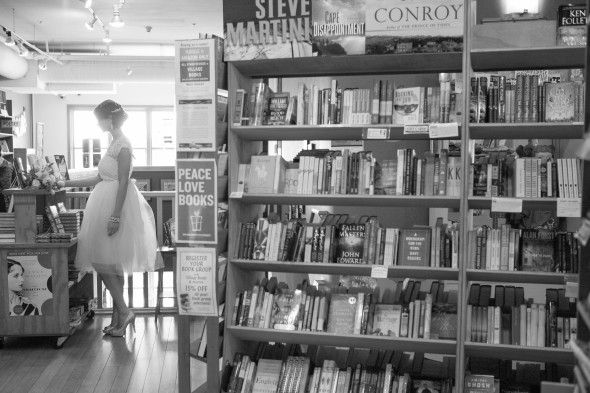 Bride In Bookstore