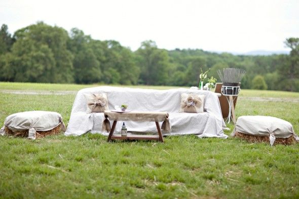 Country Rustic Outdoor Wedding Setup