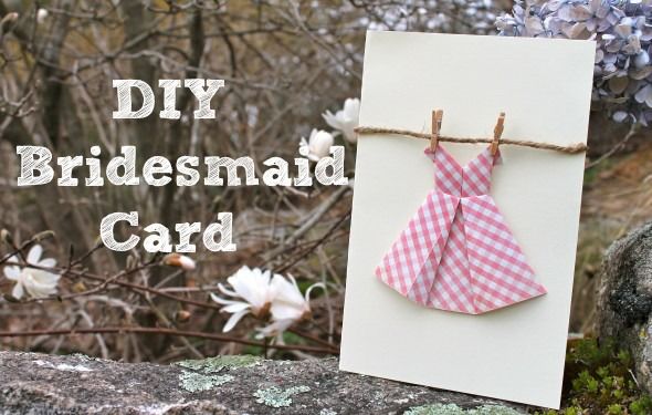 How to make a will you be my bridesmaid card