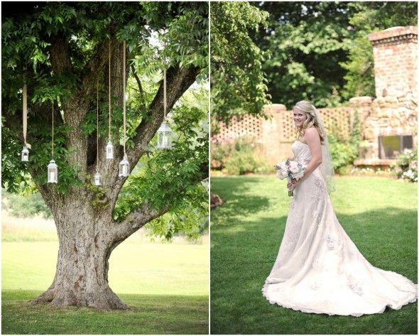 How to hang lanterns for an outdoor wedding