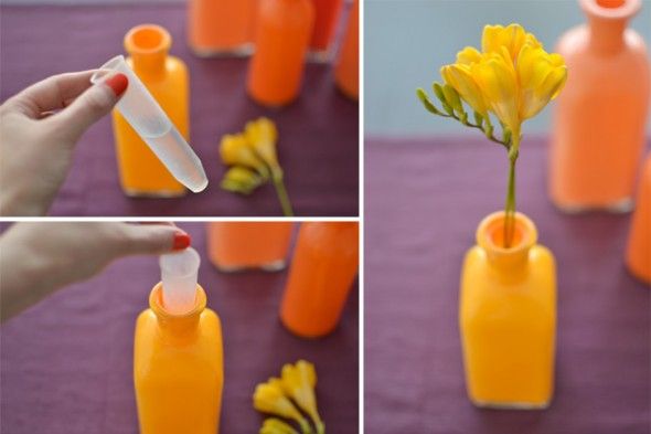 Painted Vases With Flowers