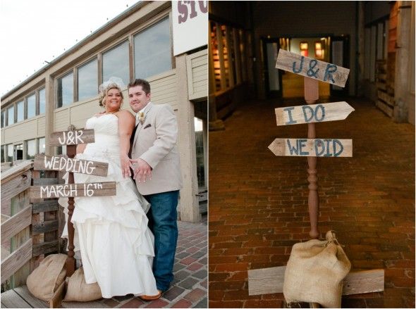 Wood Wedding Sign