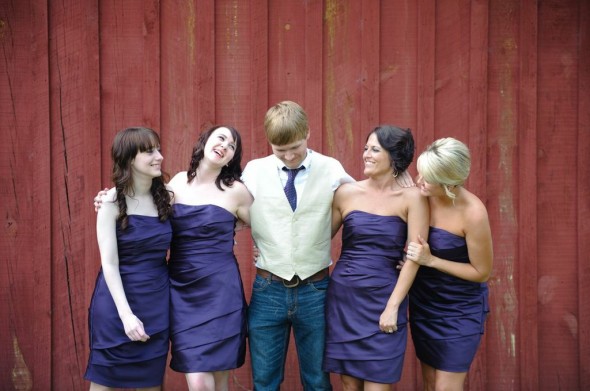 Groom With Bridesmaids