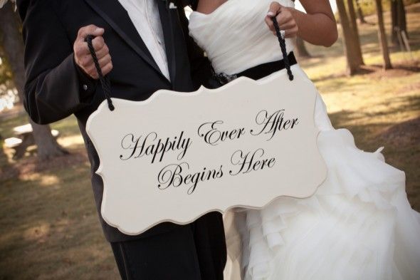 And they lived happily ever after sign