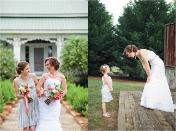 Bride And Flower Girl
