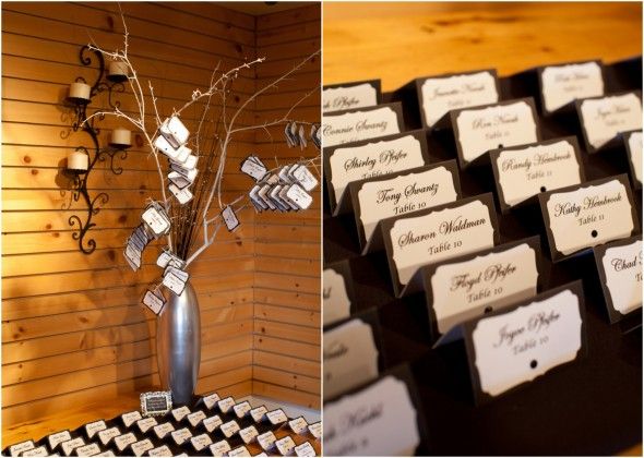 Place Cards At Rustic Wedding