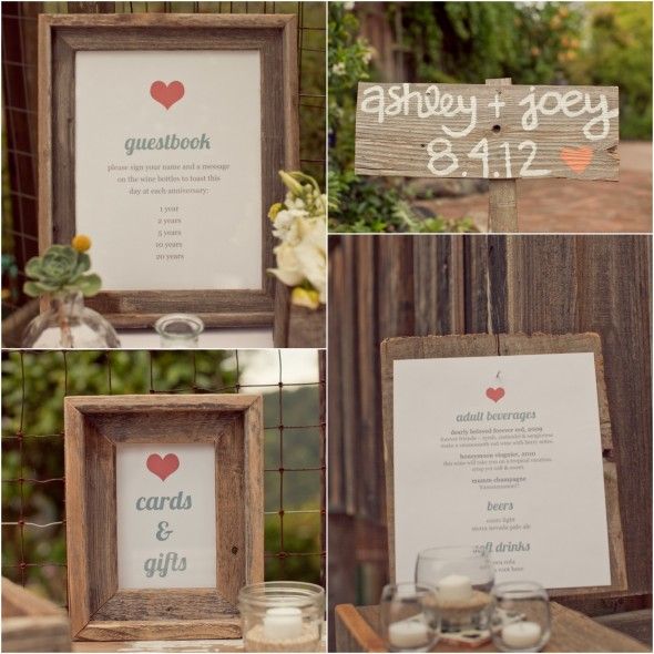 Wedding Signs For A Rustic Wedding
