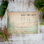 Vintage Style Rustic Wedding Save The Date