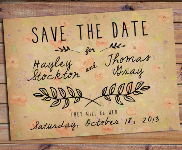 Rustic Wedding Save The Date
