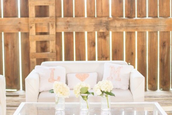 Lounge Area At Rustic Wedding