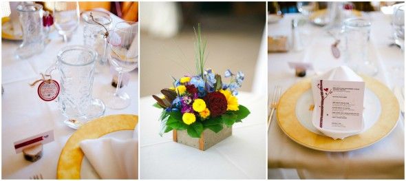 red yellow centerpiece