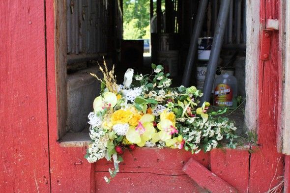 Yellow Country Wedding Flowers