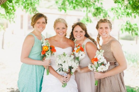 Rustic Bride And Bridesmaids