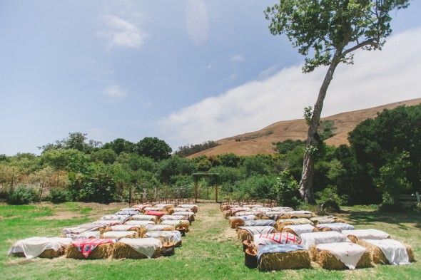 Hay For Seats At Wedding
