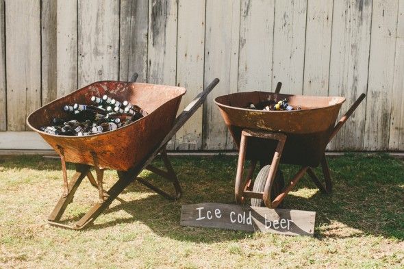 Country Wedding Drink Display