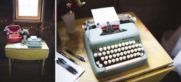 Vintage Typewriter At Wedding
