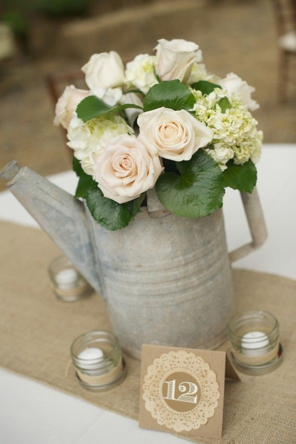 Watering can centerpiece 