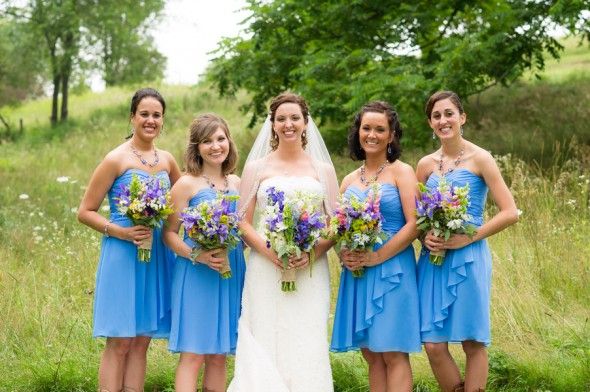 Blue Country Bridesmaid Dresses