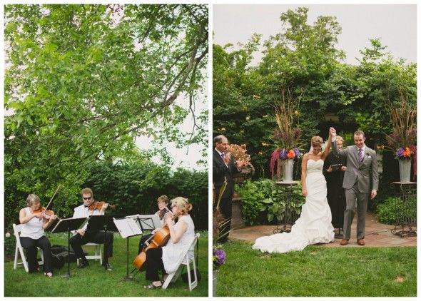 Strings at a Garden Ceremony