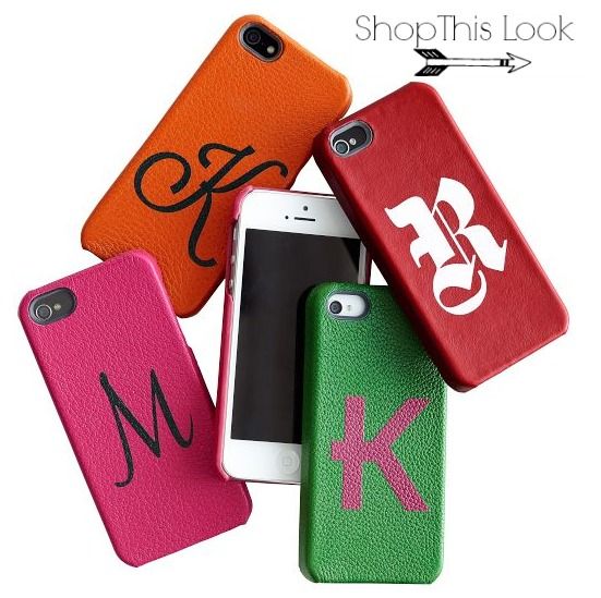Monogrammed Leather Iphone Case