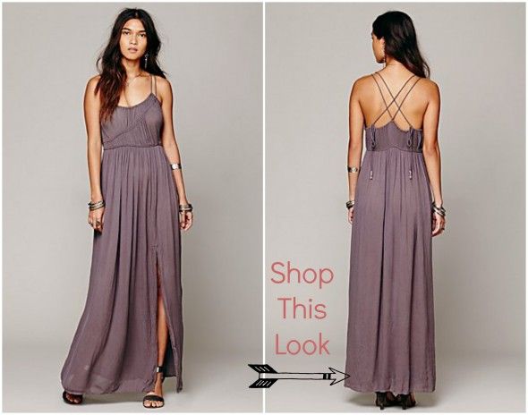 Purple Boho Bridesmaid Dress