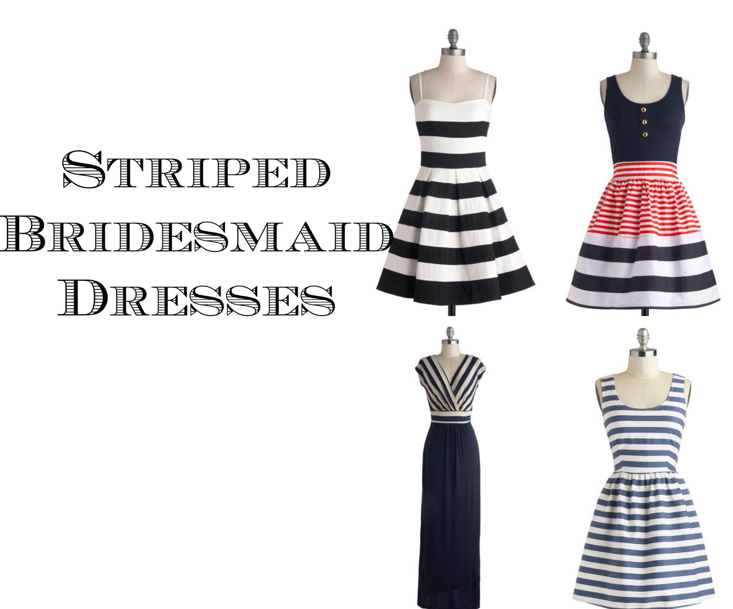 Striped Bridesmaid Dresses