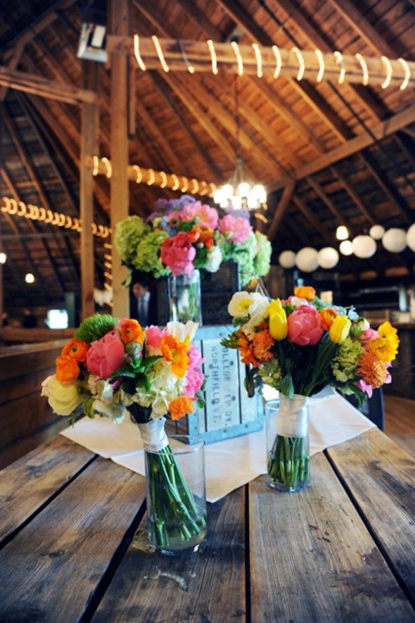 Brightly Colored Wedding Bouquets