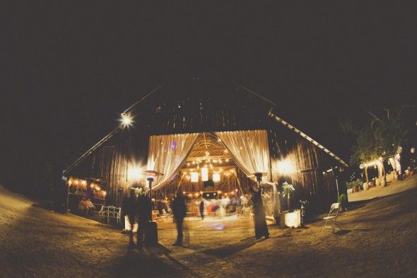 Evening barn wedding