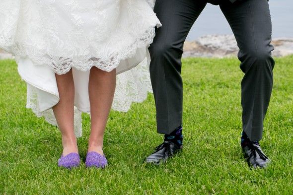Bride In Purple Shoes