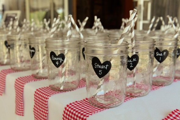 Mason Jars At Wedding