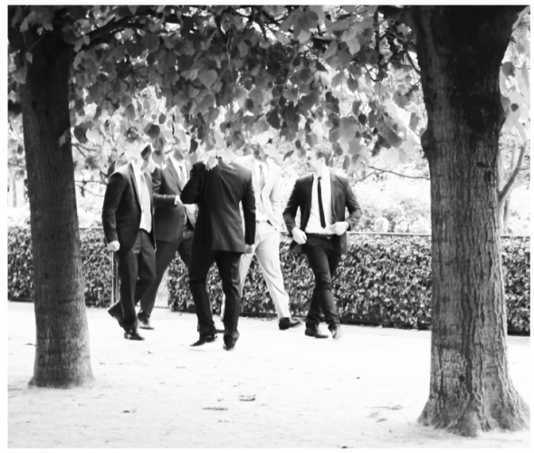 Paris Wedding Inspiration : Groomsmen in Palais Royale